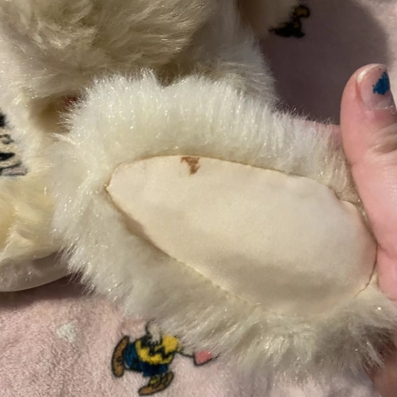 Vintage Russ Berrie Easter Bunny Rabbit Magnolia Cream Plush Stuffed Animal 17” - Picture 4 of 6